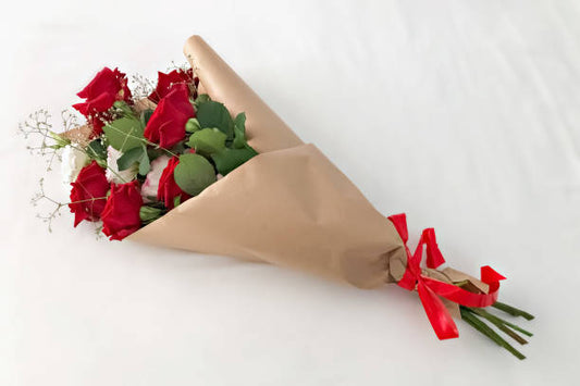 Wrapped Rose Six Stem Mini-Bouquet